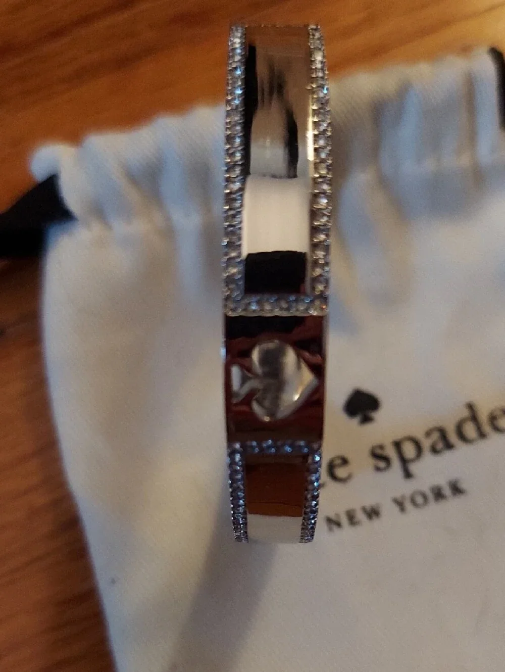 kate spade Silver Spade Accent Bangle Bracelet - Picture 3 of 3